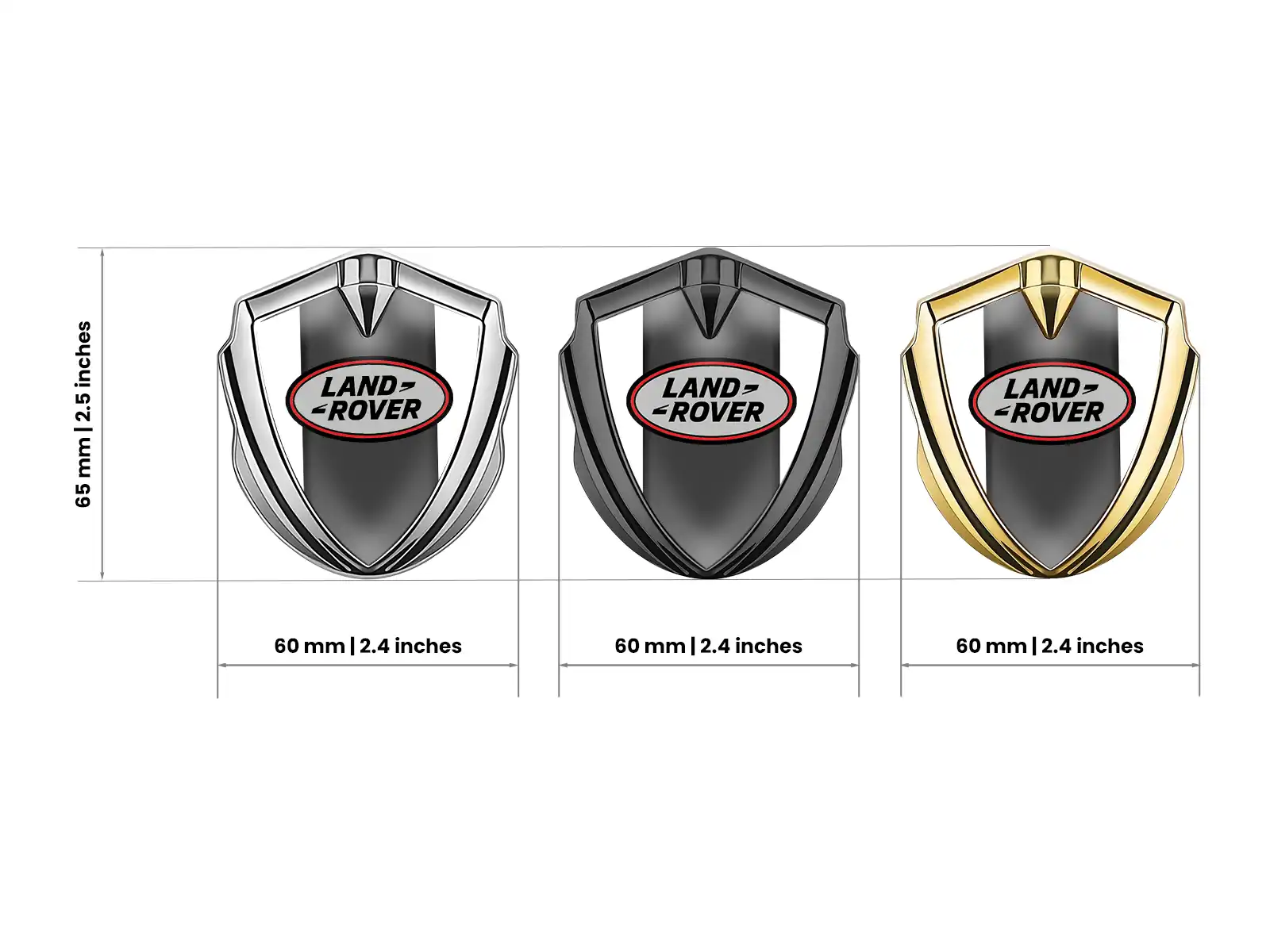 Land Rover Emblema Metallico Badge Disegno Max Robusto